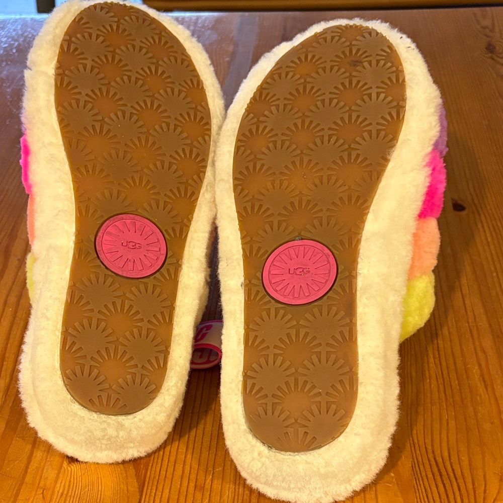 UGG Multicolor Fluffy Slippers - Picture 8 of 8